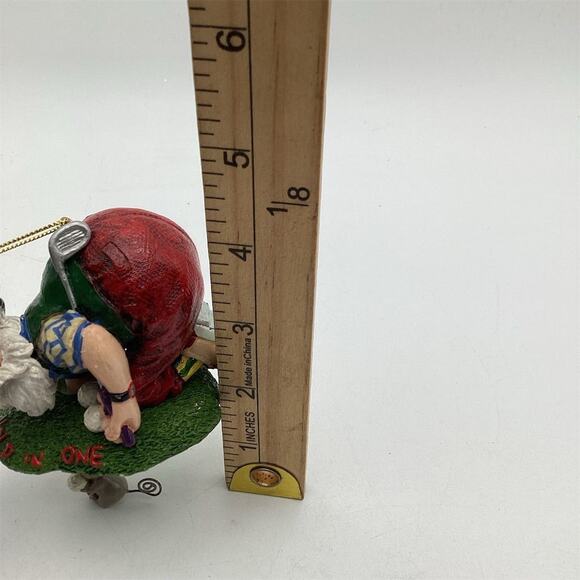 Kurt Adler Sports Santa Golf Christmas Ornament "Hole In One" - Picture 9 of 9